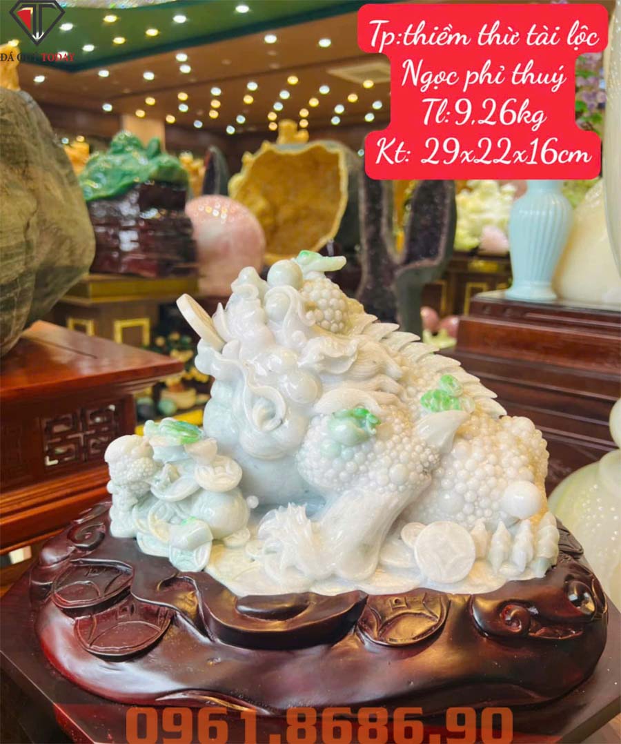 Cóc ngậm tiền bằng ngọc jade myanmar